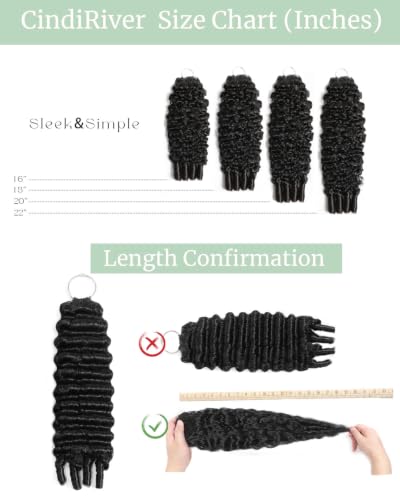 Burmese Curly Crochet Human Hair Extensions - 18 Inch, 60g