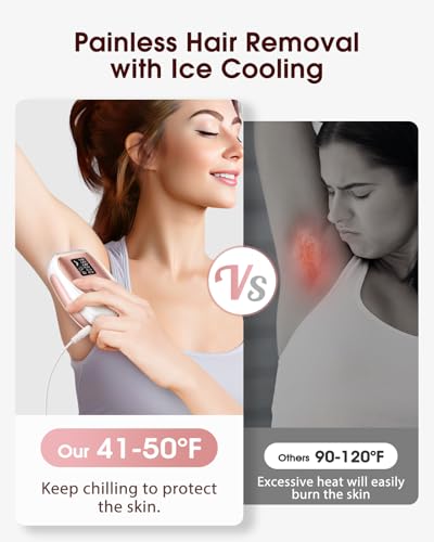 Laser Hair Removal Device IPL with Ice Cooling System - Rose Gold