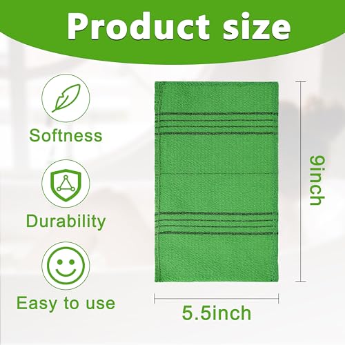 Korean Exfoliating Mitt (15 Pack, 5 Colors) - Body Scrub Glove