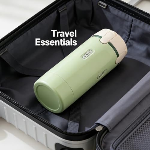 EdenEcho 4-in-1 Travel Dispenser Set - Green, Leak-Proof 30ML Bottles with Stickers