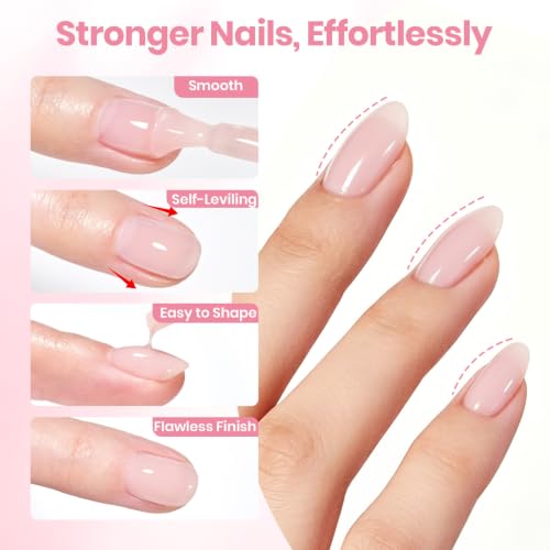 Beetles TPO-Free 8-in-1 Builder Gel for Nails with Brush - Nude Pink