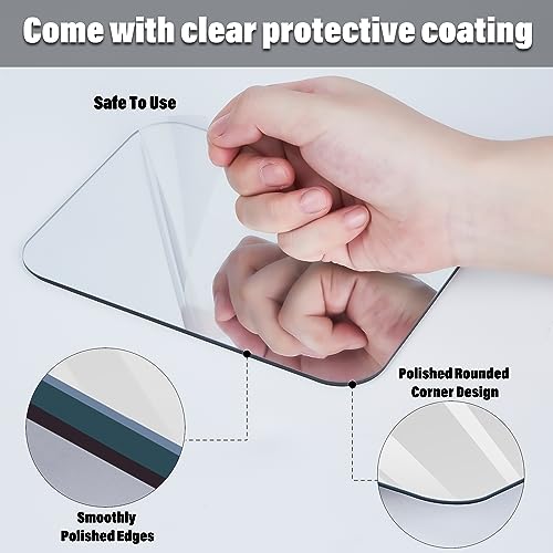 5x7 Magnetic Locker Mirror - Real Glass, Heavy Duty Magnet