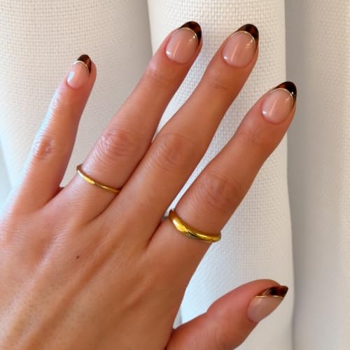 Glamnetic Tortoiseshell French Tip Press On Nails - 30 Set