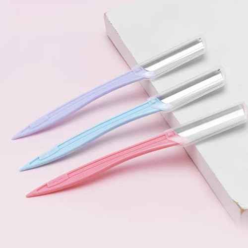 Dermaplane Razor for Women Face, 3pcs, Skin Care Tool for Smoother Skin, Eyebrow Trimmer with Protective Cover