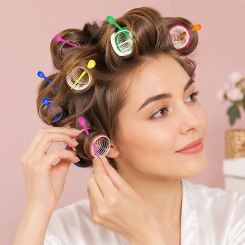200 Pcs Plastic Hair Roller Pins for Curling & Styling - Colorful Styling Set