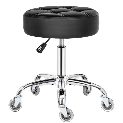 Rolling Stool with Wheels, Adjustable Height 450lb Capacity