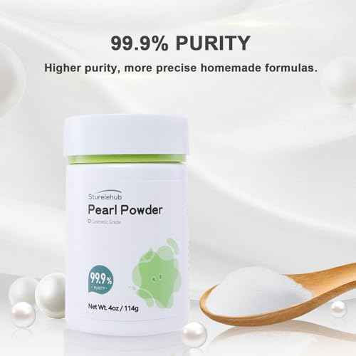 Pearl Powder Organic, for Face, 4OZ / 114g 99.9% Purity, Cosmetic Grade, For DIY Mask, Cream And Lotion, Organic Pearl Powder For Homemade Cosmetics