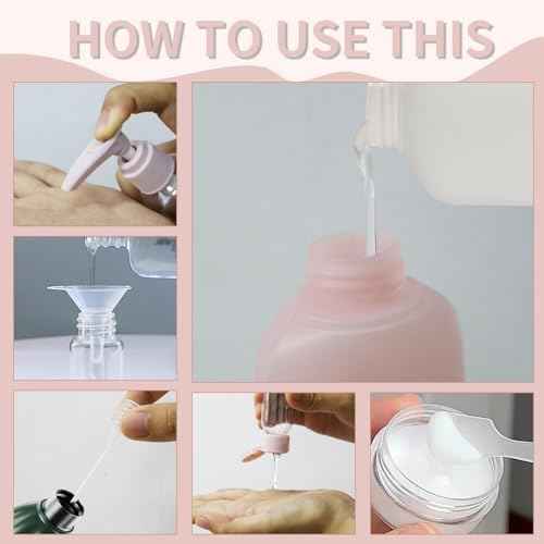 16 Pack Travel Bottle Set for Toiletries, Travel Containers for Toiletries With Clear Zipper Toiletry Bag, Leak Proof Refillable Squeezable Travel Toiletries Bottles for Skincar Lotion Shampoo