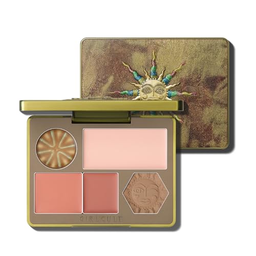 GIRLCULT 5-in-1 Face Makeup Palette for Fair Skin – Blush, Contour & Highlighter