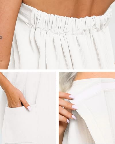 Women's Waffle Towel Wrap – Lightweight Spa Body Wrap with Adjustable Closure