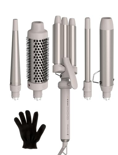 Remington 5-in-1 Curling Wand with Interchangeable Barrels