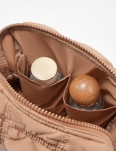 Yarnic Quilted Makeup Bag - Cosmetic Organizer Travel Pouch
