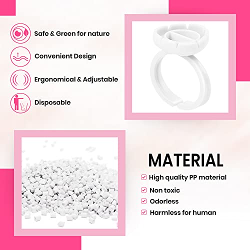 200pcs Adjustable Lash Extension Glue Rings - Volume & Individual