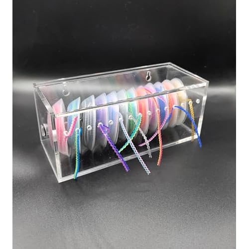 Dental Transparent Power Chain Organizer Case, 15-Slot Orthodontic Elastic Rubber Chain Dispenser for Braces