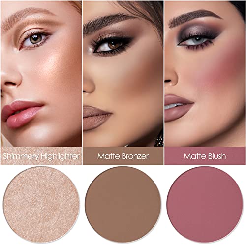 FOCALLURE 3 in 1 Blush Highlighter Bronzer Palette