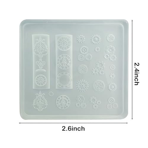 3D Silicone Nail Mold for Clock & Mechanical Charms - Nail Art Tools