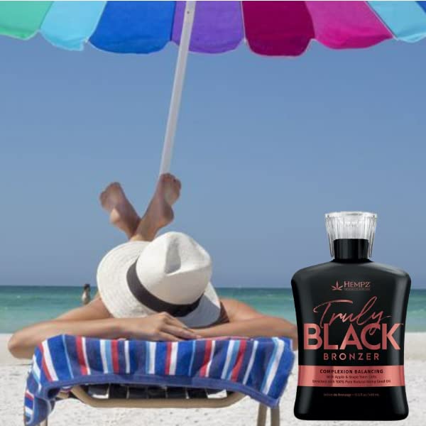 Hempz Truly Black Bronzer 13oz - Natural Hemp Oil Tanning Lotion