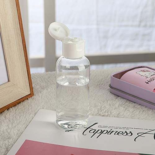 Dabacc 30Pcs 2oz Clear Plastic Travel Bottles Flip Cap