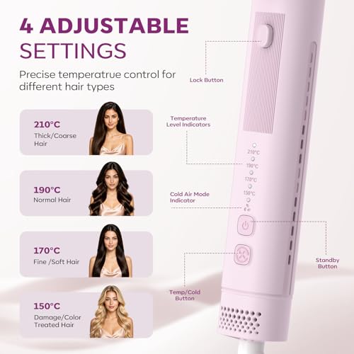 HarrFlow 3-in-1 Hair Styler with Negative Ions & Cool Air