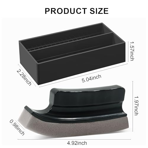 Beard Cleaner Brush and Holder Set: Cleaning Tool for Sink 1 Original sized Beard Cleaning Brush and 1 Beard Brush Holder Use Beard Trimmings for Men Sink and Countertops Cleaning (Set)
