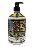 Deruta Italian Lemon Verbena Hand Soap with Dispenser - Organic Liquid Soap, 22 Fl Oz