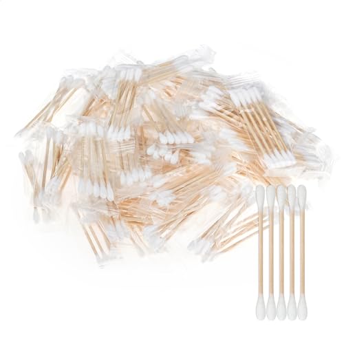Bulk Cotton Swabs Pack of 1500 - Individually Wrapped Ear & Makeup Cleaning