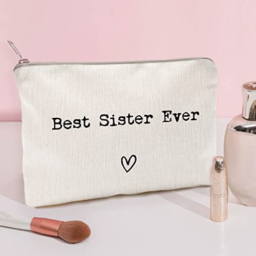 Best Sister Ever, Sister Gift, Missing You, Send Love, Makeup Case, Toiletry Bag, Gift for Friend, Makeup Bag for Best Friends, Best Friends Gifts