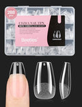 Beetles Soft Gel Nail Tips Coffin Short 12 Sizes 288Pcs, Etched-free
