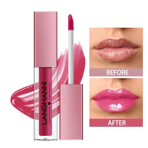LANGMANNI 12-Piece Lip Gloss Set - Shiny Liquid Lip Glosses