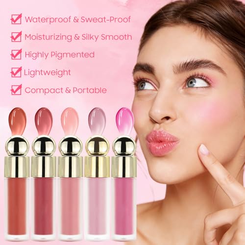 Liquid Blush Tint - Light Pink Cheek & Lip Stain, Long-Lasting
