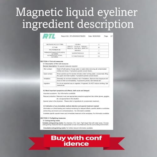Magnetic Eyelashes Kit - 6 Reusable Pairs with Eyeliner Applicator