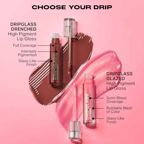 MORPHE Dripglass High Shine Lip Gloss - Semi-Sheer or Full Coverage Lip Color with Glass-Like Shine and Nonsticky Finish - Infused With Squalane & Vitamin E - Opalescent Orchid (0.13 Fl Oz)