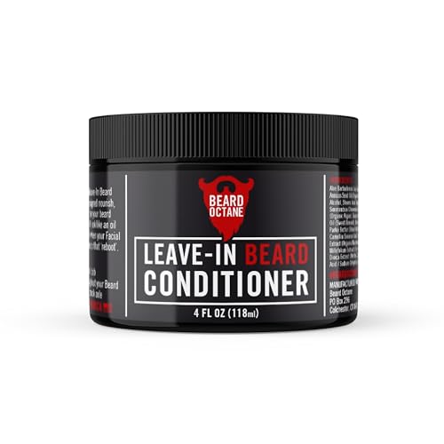 Beard Octane Leave In Beard Conditioner for Men - Neutral (Unscented) - Soften & Moisturize Dry Coarse Beards with Argan Oil & Aloe Vera - 4 oz
