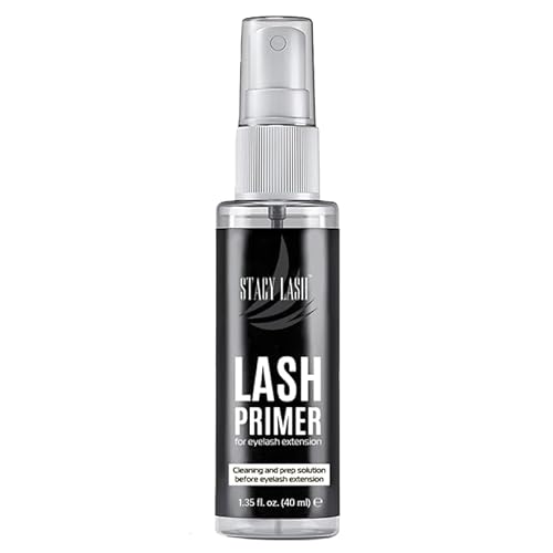 Lightning Speed Eyelash Extensions Glue ? Stacy Lash 5ml + 40ml Primer/ 0.3 Sec Drying time/Retention ? 6-8 Weeks/Lowest Fumes/Maximum Bonding Power/Professional Use Only/Black Adhesive