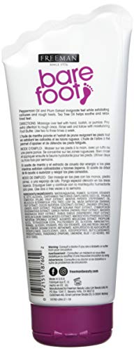 Freeman Bare Foot Exfoliating Foot Scrub - Peppermint & Plum, 5.3 oz