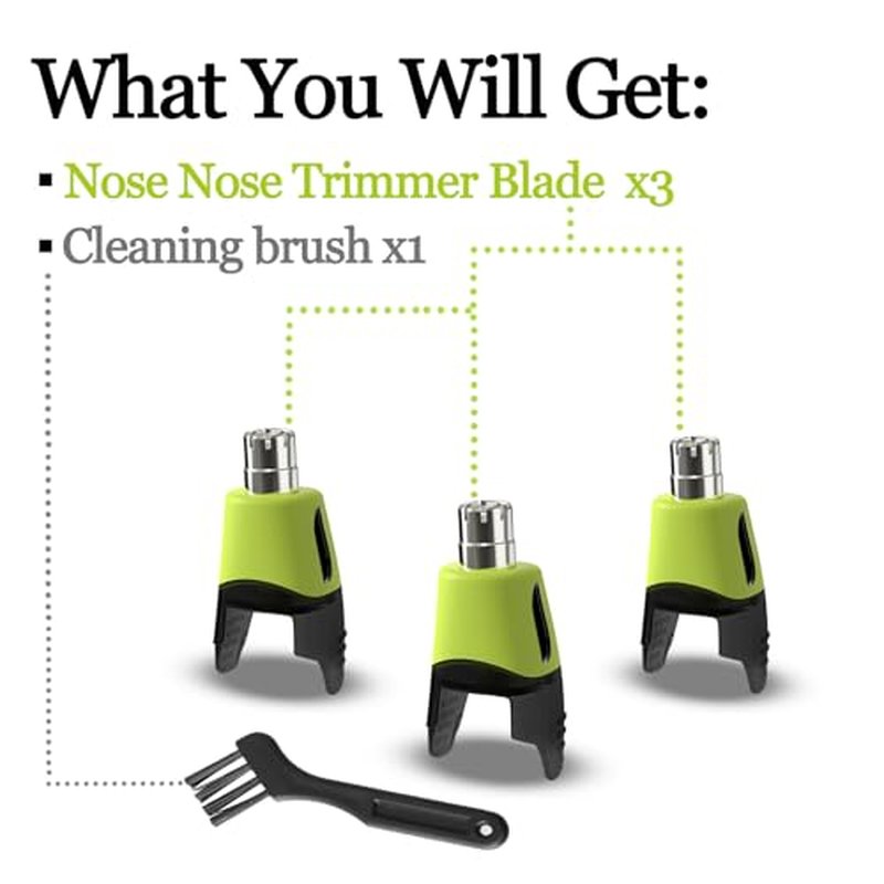 3-Pack Replacement Nose Trimmer Heads for OnBlade QP Series