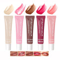 5-Color Lip Balm Butter Set with Plumping Gloss Oil