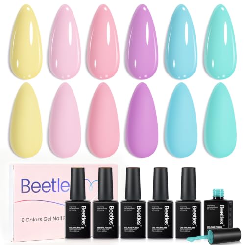 Beetles Pastel Gel Nail Polish Set - D Creme | Macaron Vibe 6 Colors