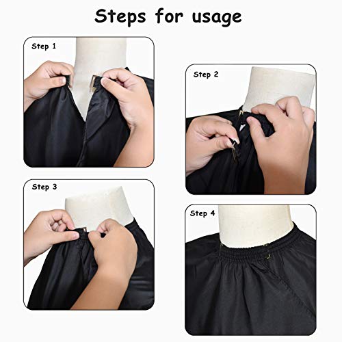 TONGTLETECH 1 Pack Waterproof Hair Cutting Cape Black, Unisex Salon Apron 47x59 Inches