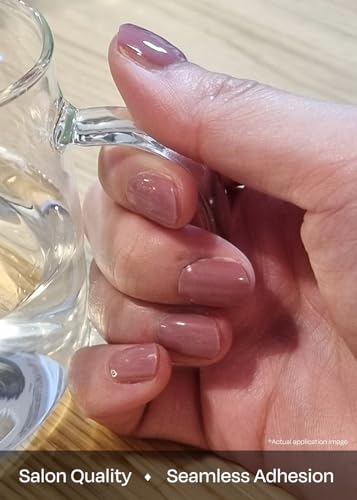 ohora Semi Cured Gel Nail Strips N Bare Plum - Long-Lasting Nail Art