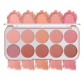 10-Color Blush Palette | Buildable Powder Blush for All Skin Tones