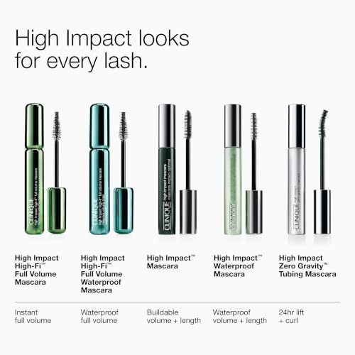 Clinique High Impact Waterproof Mascara AA Black Lengthening Volumizing Safe for Sensitive Eyes