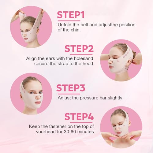 V-Shaped Face Lift Strap - Forehead & Chin Support