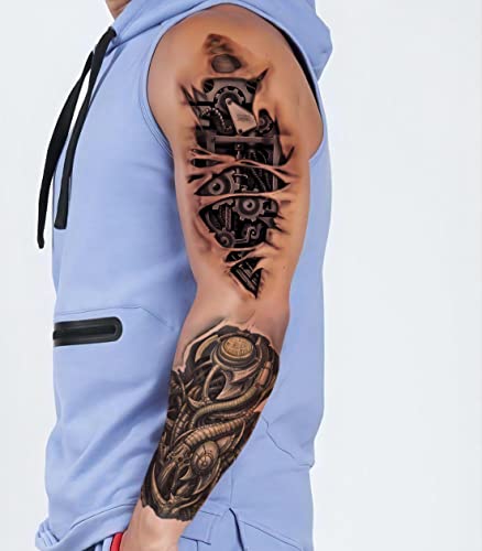 Mechanical 3D Temporary Tattoos for Adults | Roarhowl