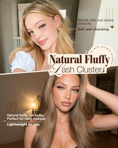 Wispy Fluffy Cluster Lashes 8-14mm C Curl Extensions