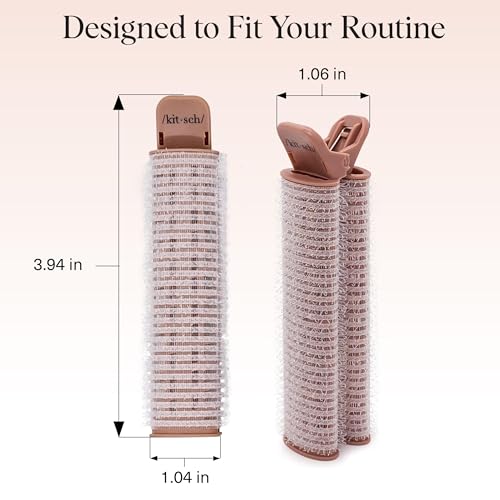 Volumizing Hair Roller Clips for Heatless Root Lift - 2-Pack Terracotta