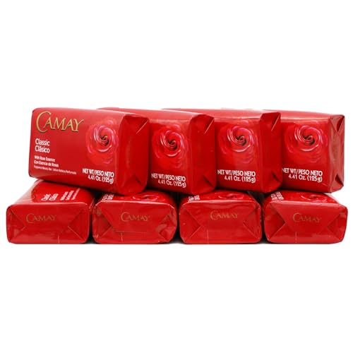 Camay Classic Bar Soap,Rose Essence of 4.41 Oz Each Soap,Soaps.,(Pack of 16)