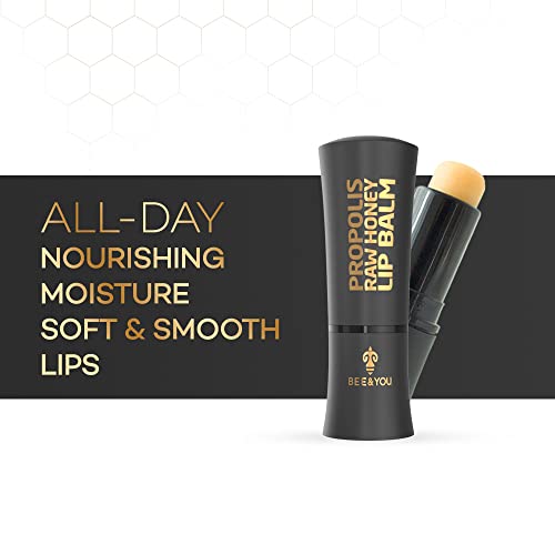 BEE and YOU SPF 50 Clear Sunscreen and Beeswax Lip Balm, 100% Natural, Propolis Extract, Mineral Based Zinc Oxide, Chapped Lips Treatment Severe, Shea Butter