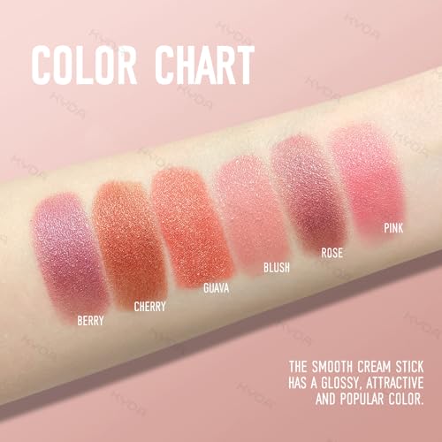 KYDA Mineral Color Balm, Buildable Shimmer Color for Lips and Cheeks, Broad spectrum SPF 35, Natural Shimmer Finish, Lightweight Blendable Creamy, Multiuse Blush Stick, ROSE