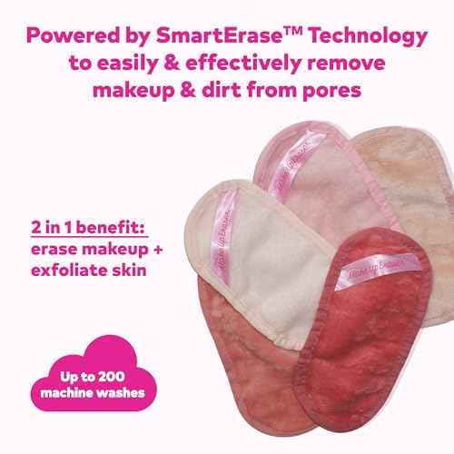 The Original MakeUp Eraser Mini PRO 5pk Gift Set, Erase All Makeup With Just Water, Including Waterproof Mascara, Eyeliner, Foundation, Lipstick, Sunscreen, and More! Blush, 5ct.